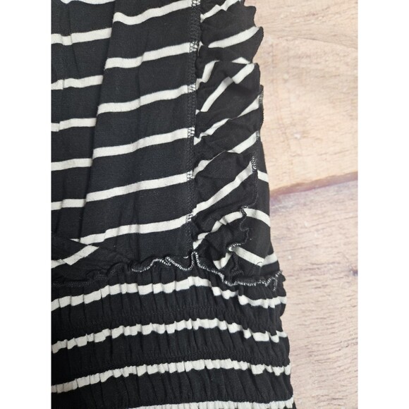 Time & Tru Maxi Dress black and white striped Plus Size 2X - Picture 4 of 6